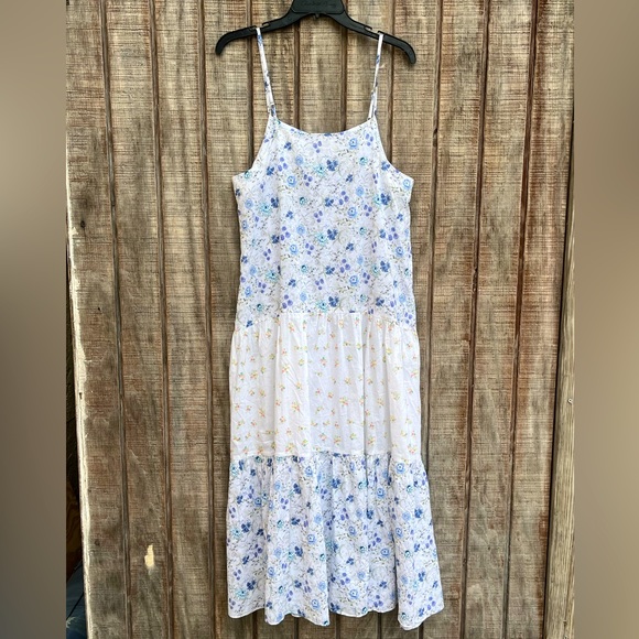 CELINA MOON Long Sleeve Floral Maxi Dress